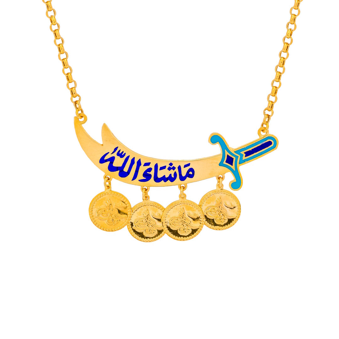 Uranus 21K Yellow Gold Necklace