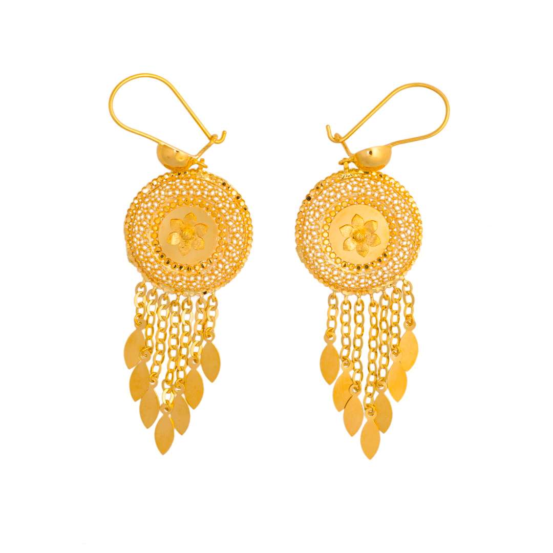 Diyara 21K Yellow Gold Earring