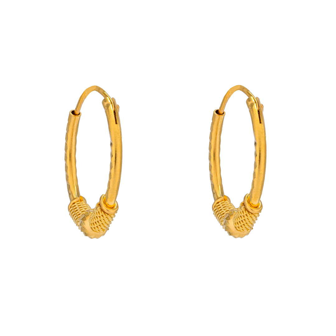 Lavin 21K Yellow Gold Earring