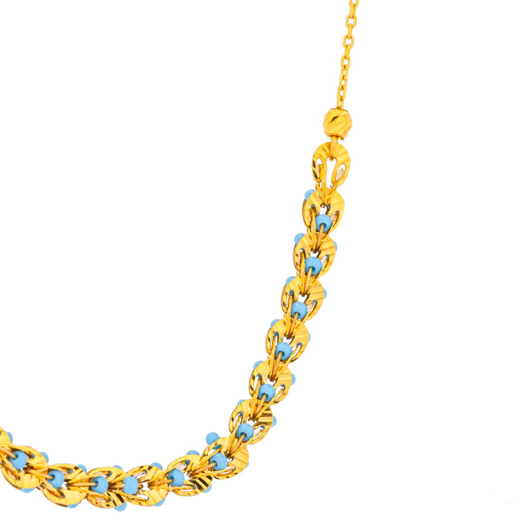 Uranus 21K Yellow Gold Necklace