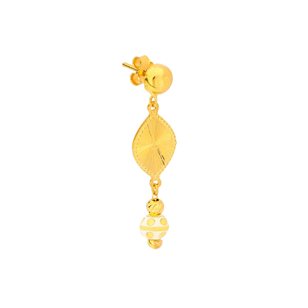 Uranus 21K Yellow Gold Earring