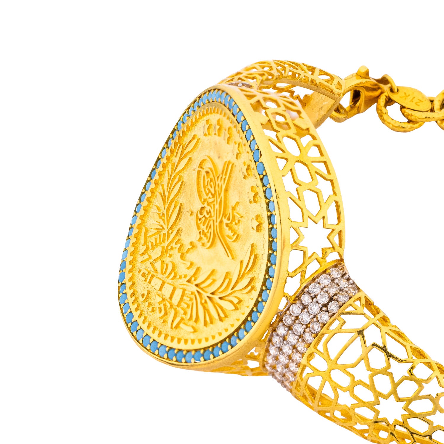 Uranus 21K Yellow Gold Bangle