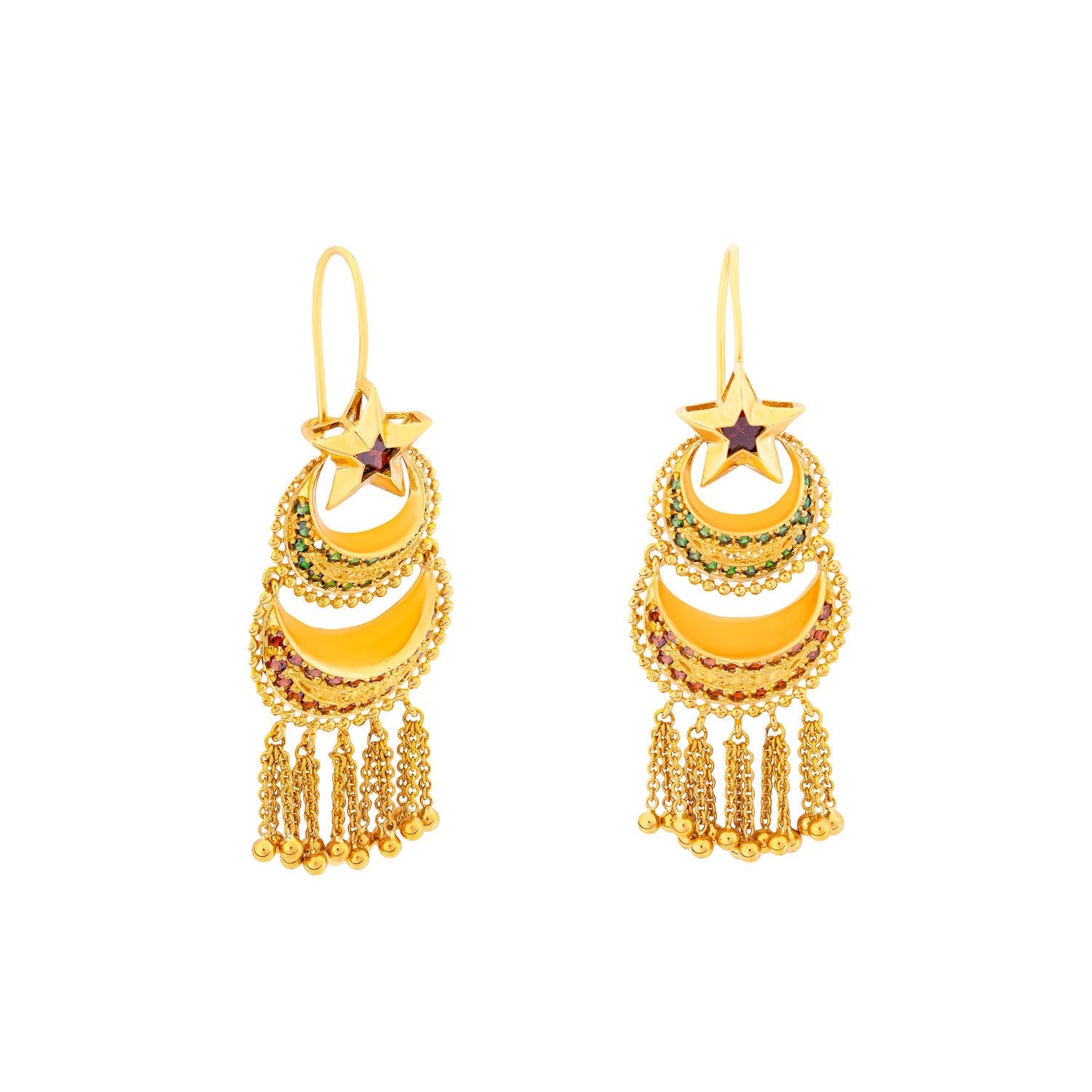 Maysoora 21K Yellow Gold Earring