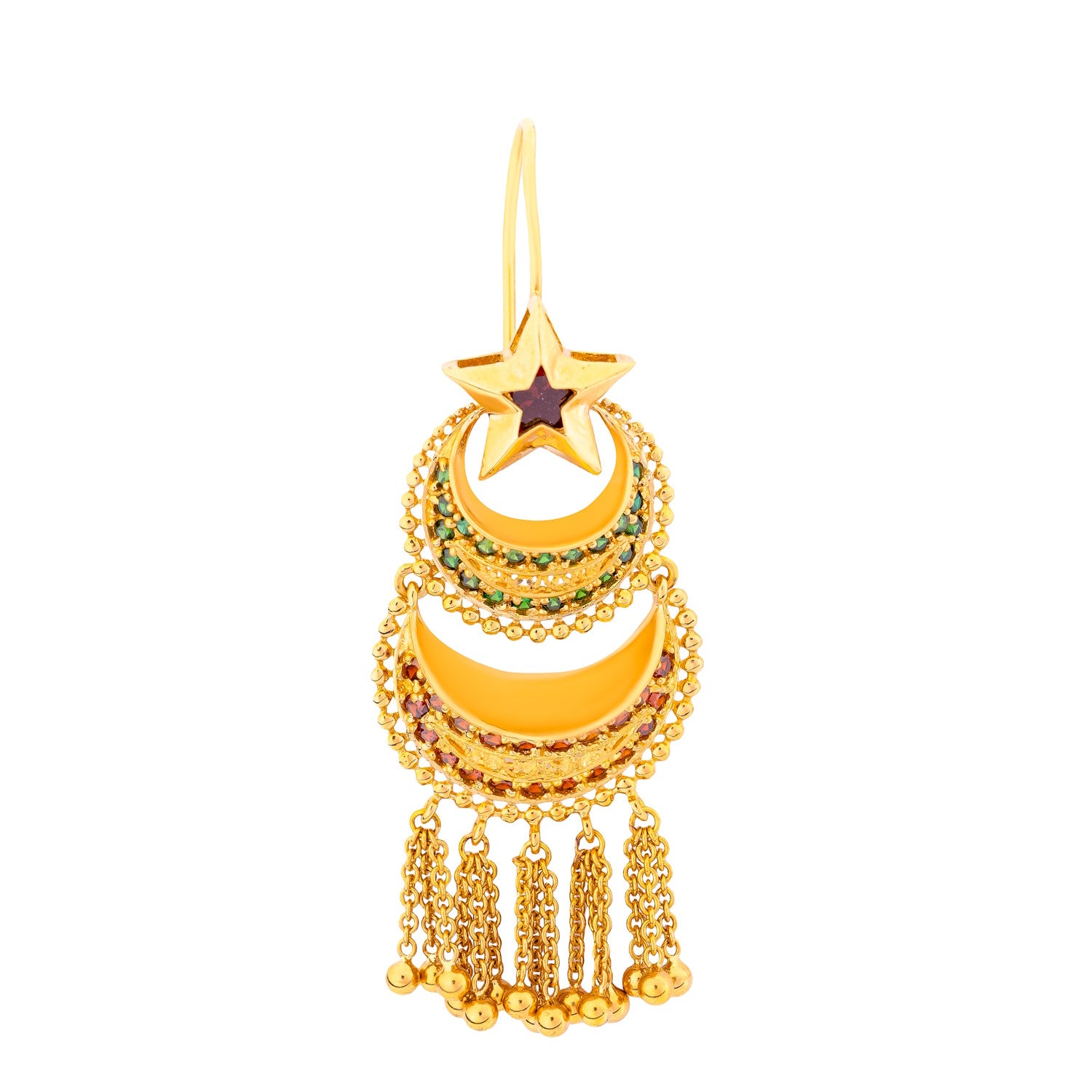 Maysoora 21K Yellow Gold Earring