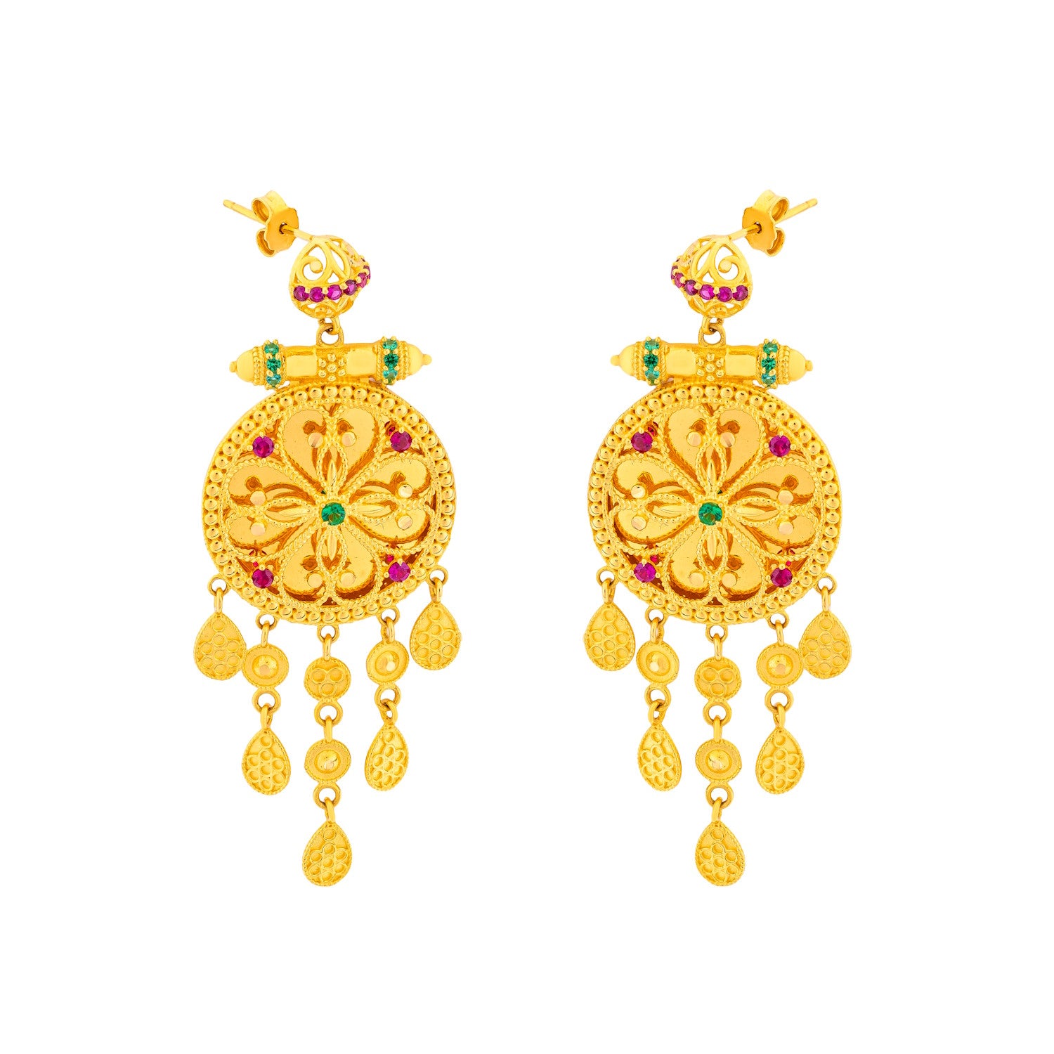 Maysoora 21K Yellow Gold Earring