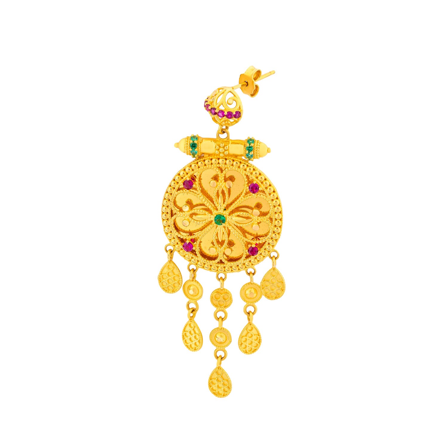 Maysoora 21K Yellow Gold Earring