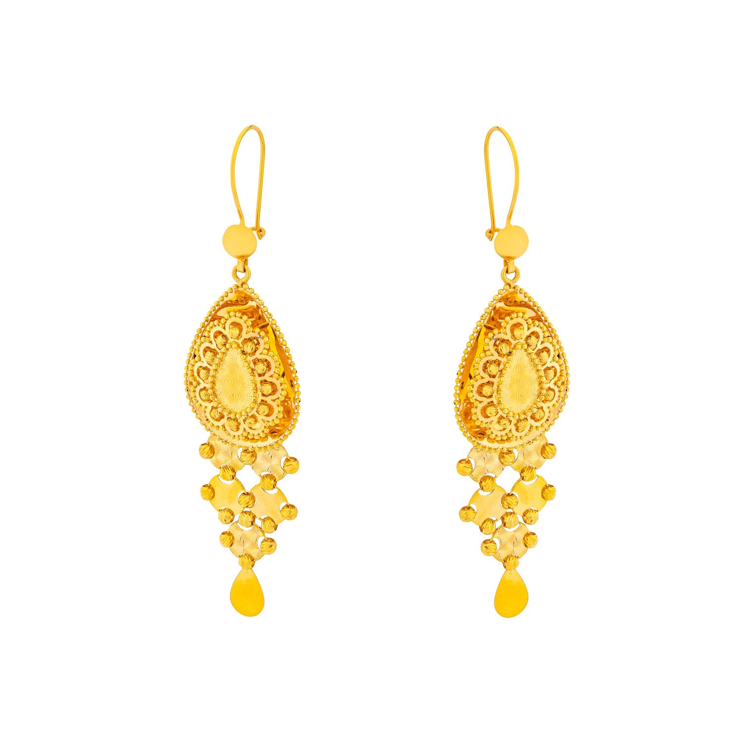 Diyara 21K Yellow Gold Earring