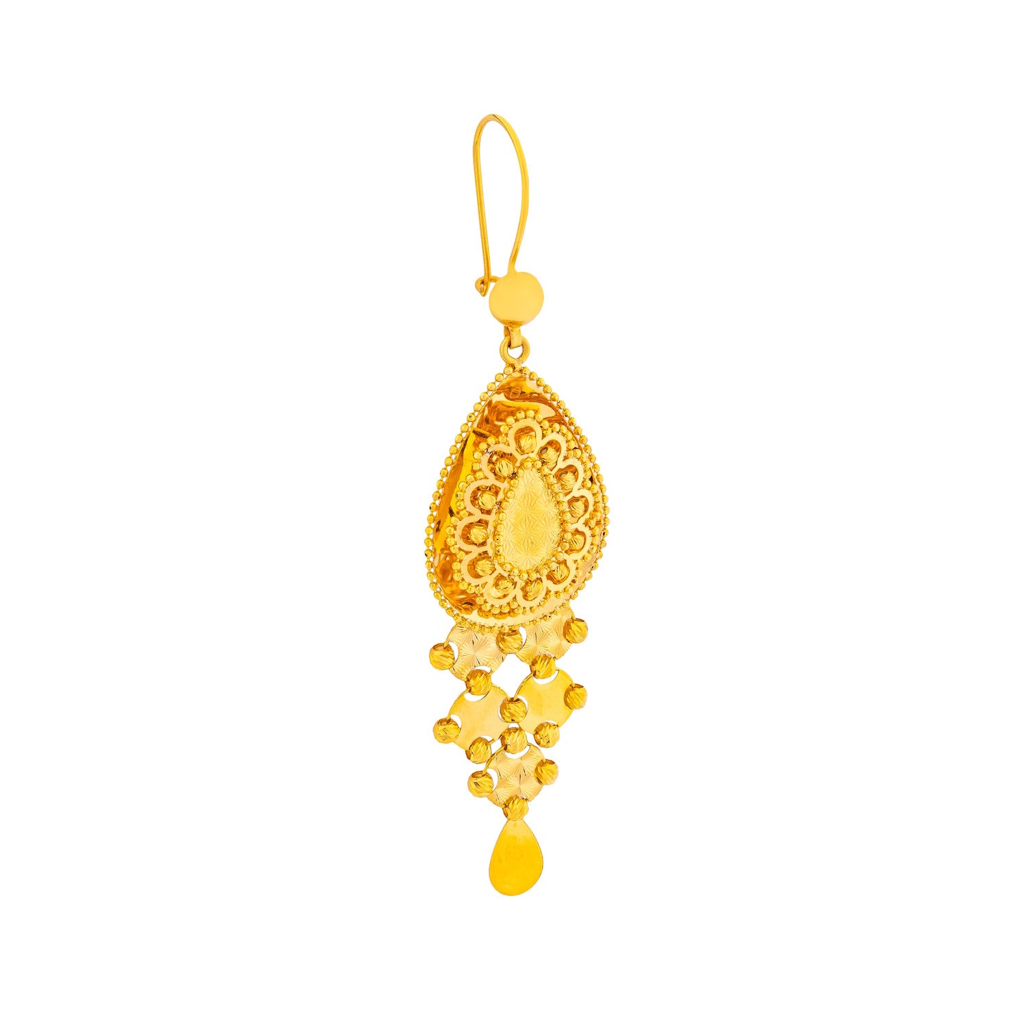 Diyara 21K Yellow Gold Earring