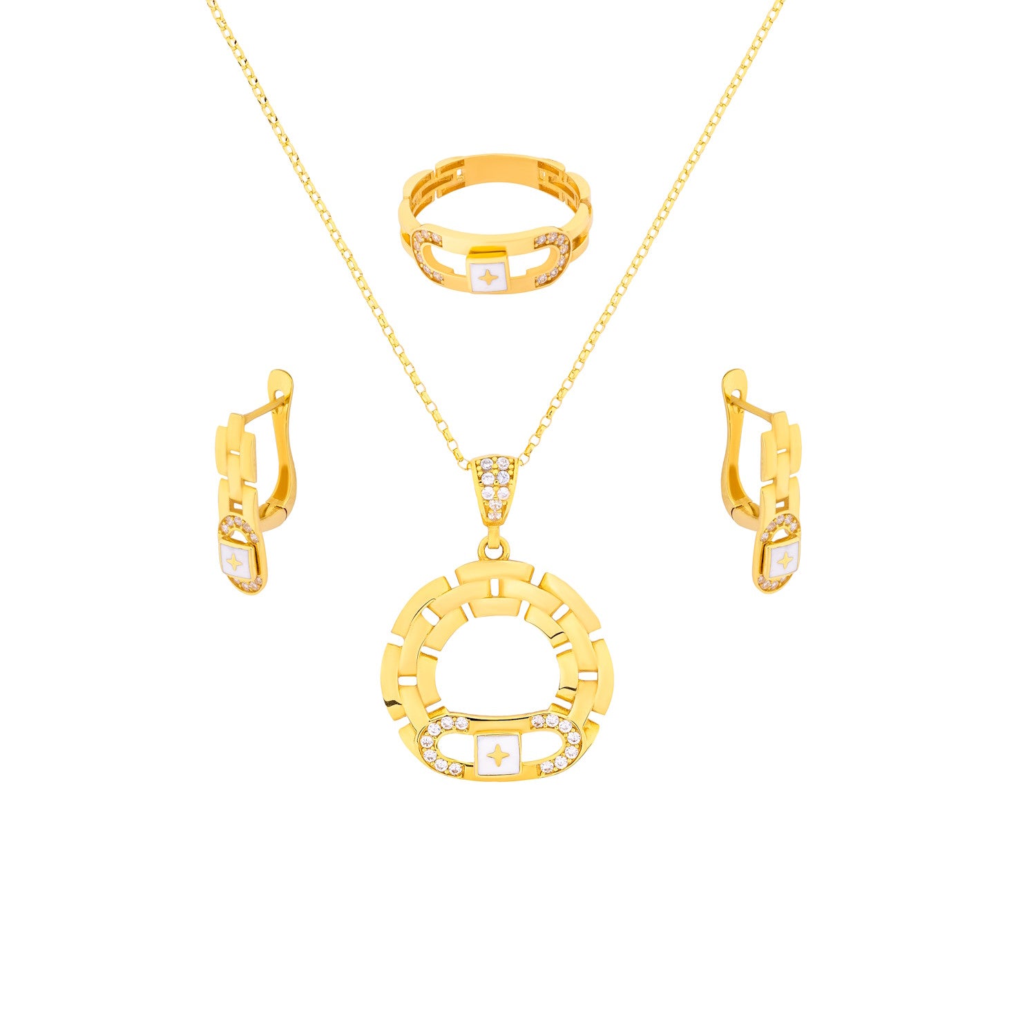 Uranus 18K Yellow Gold Half Set