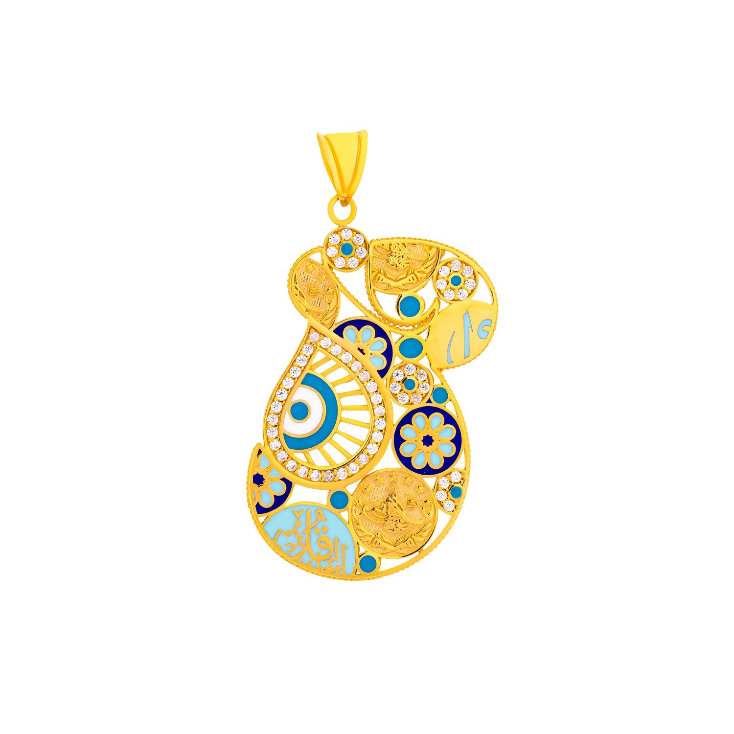 Uranus 21K Yellow Gold Pendant