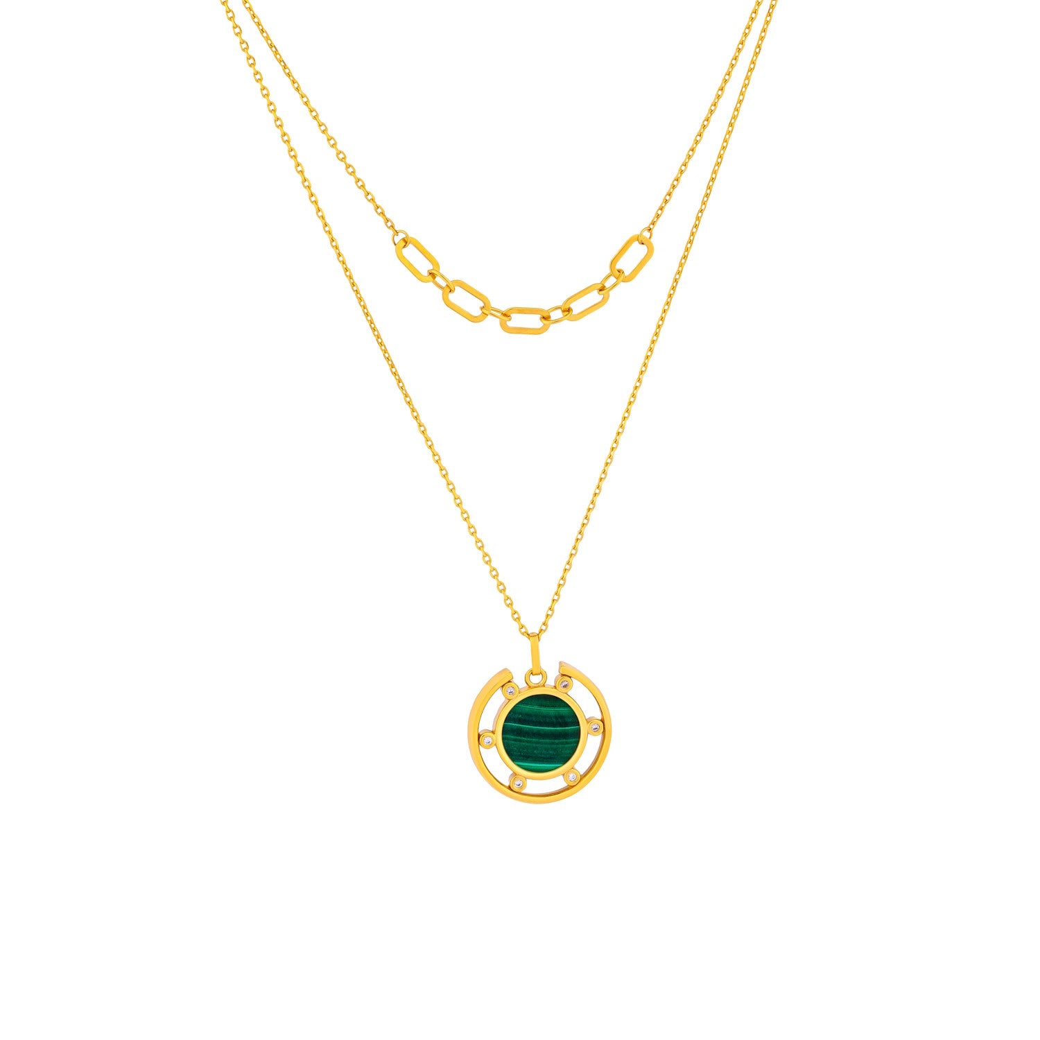 Uranus 21K Yellow Gold Necklace