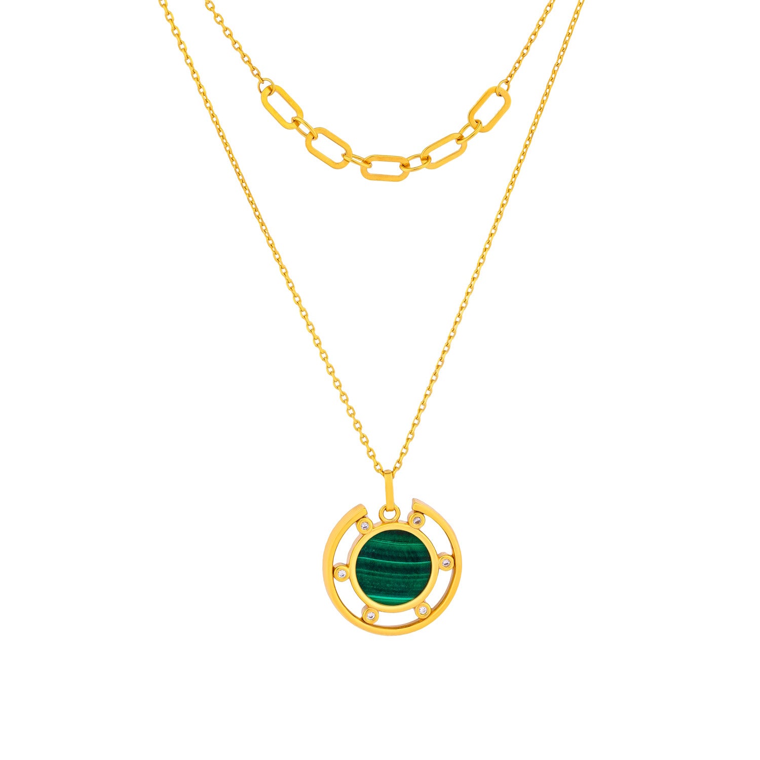 Uranus 21K Yellow Gold Necklace