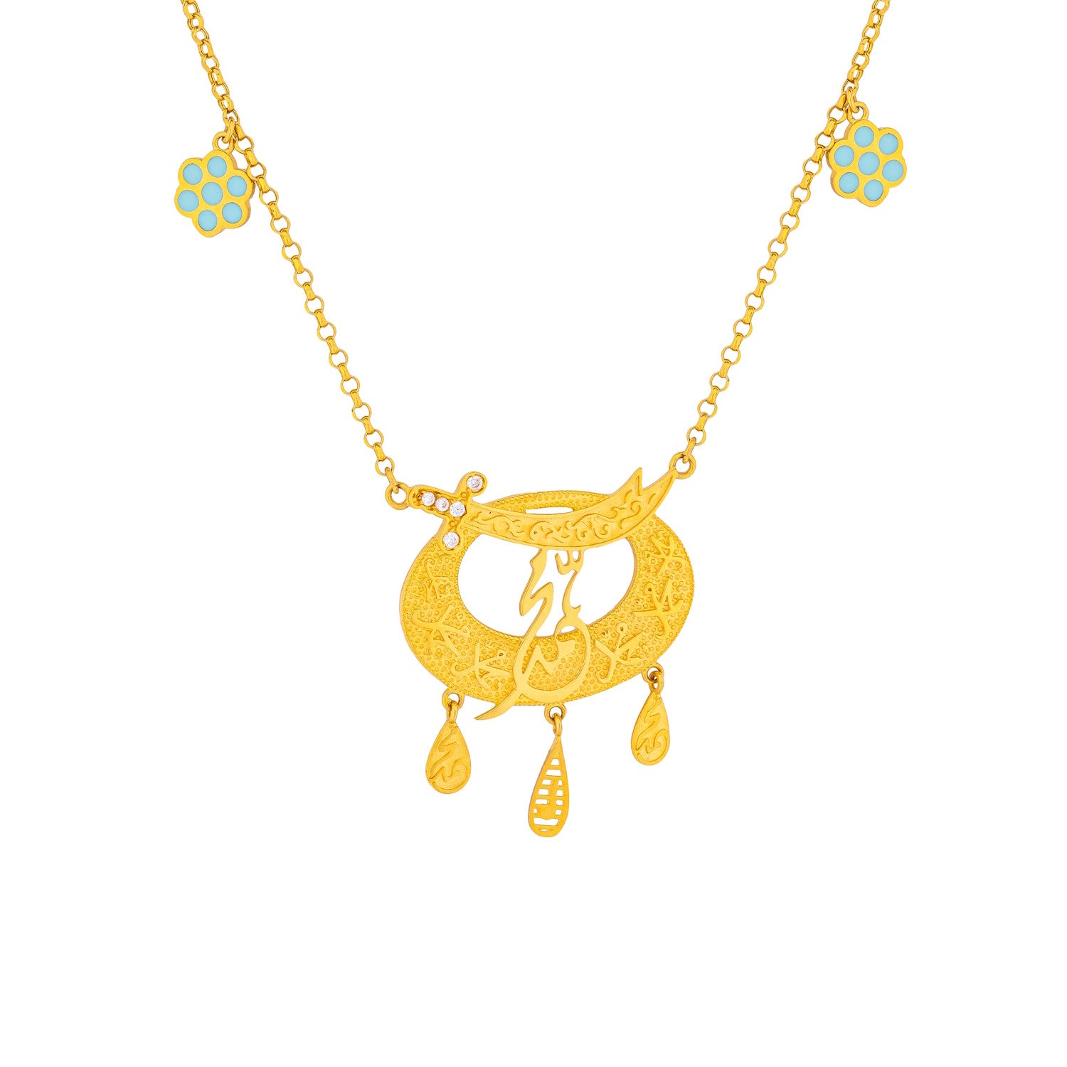 Uranus 21K Yellow Gold Necklace