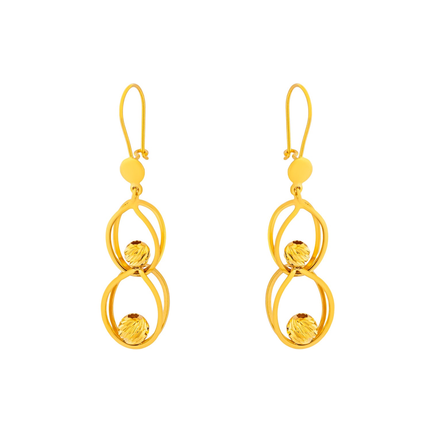 Lavin 21K Yellow Gold Earring