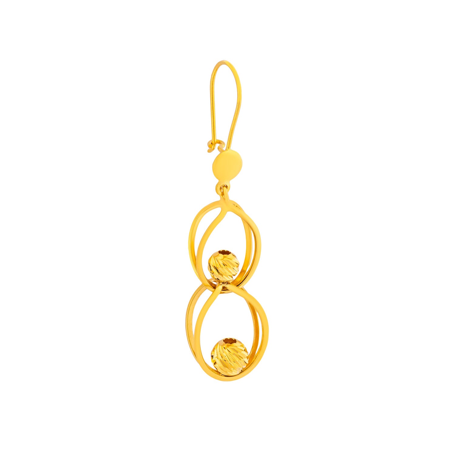 Lavin 21K Yellow Gold Earring