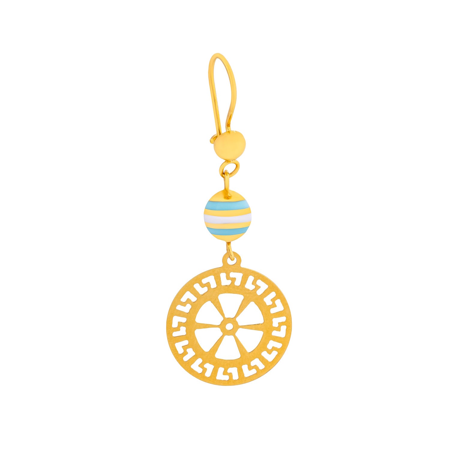 Uranus 21K Yellow Gold Earring