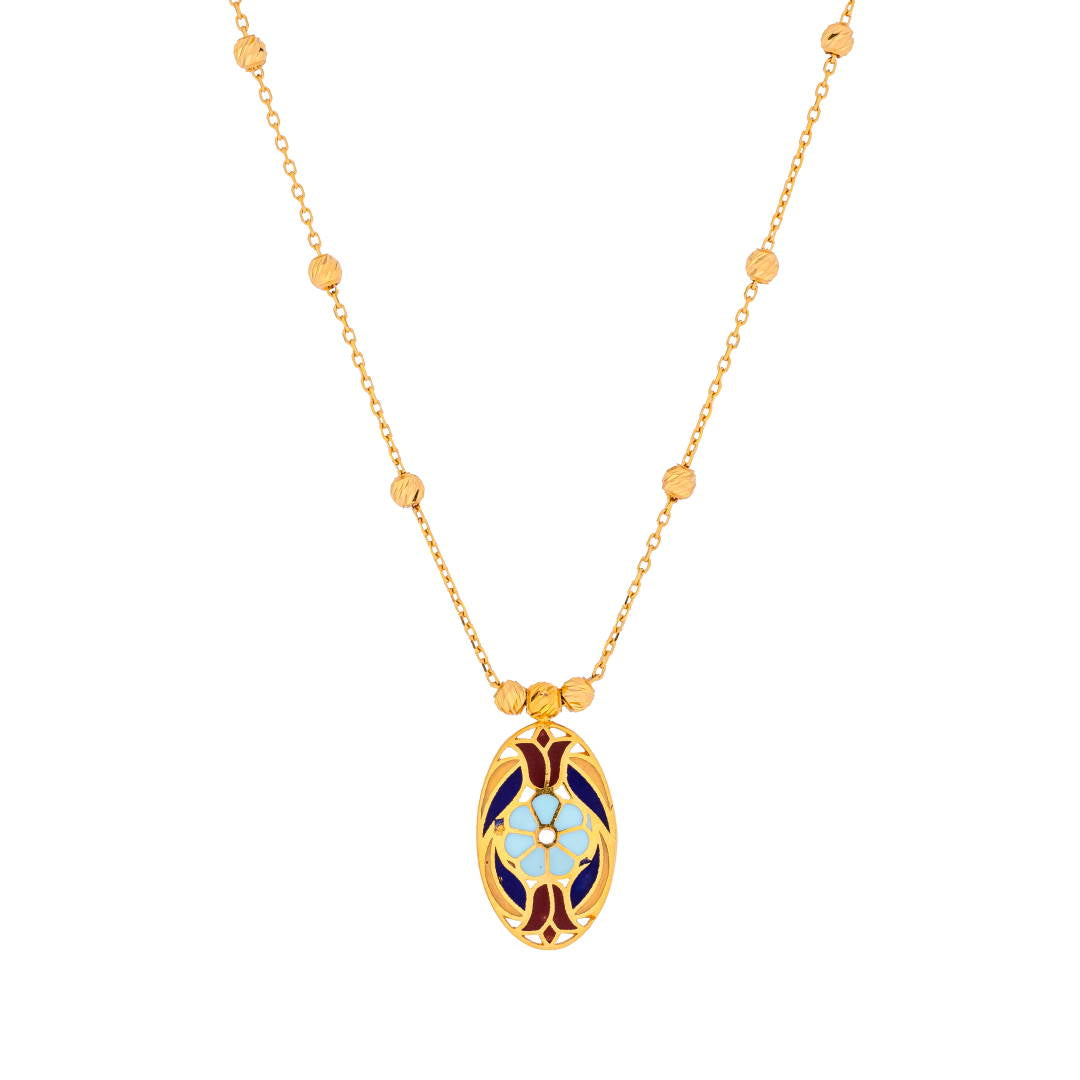 Uranus 21K Yellow Gold Necklace