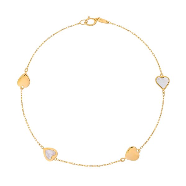 Sweet Hearts 18K Gold Bracelet
