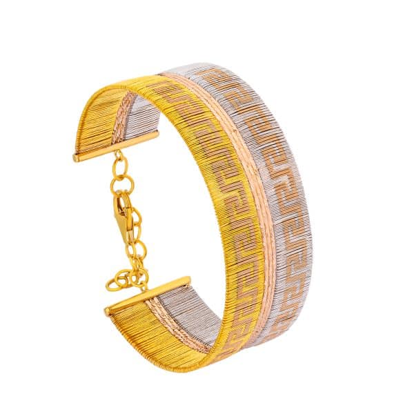 Aureon 21K Tricolor Gold Bracelet