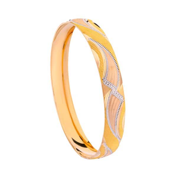Layali 21K Tricolor Gold Bangle