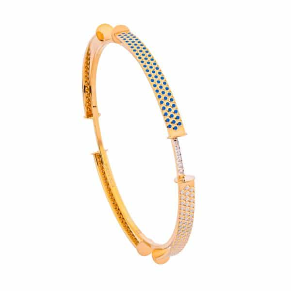 Nazeera 21K Two-Tone Gold Bangle