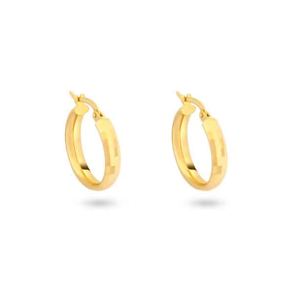 Honeycomb Huggies — 18K Yellow Gold