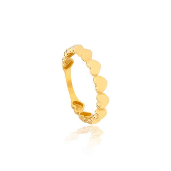 Heartline 18K Gold Ring