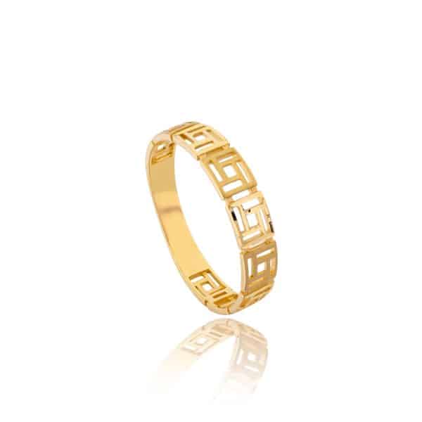 Geo Key 18K Gold Ring