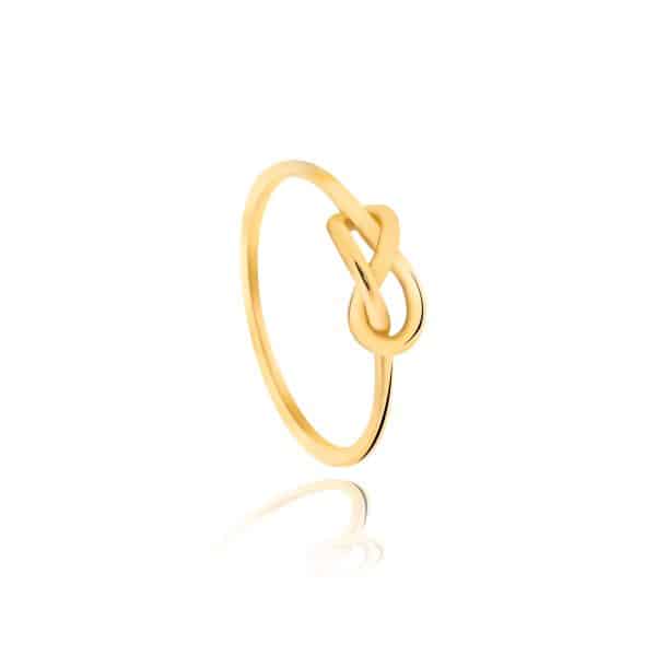 Dainty Love Knot 18K Gold Ring