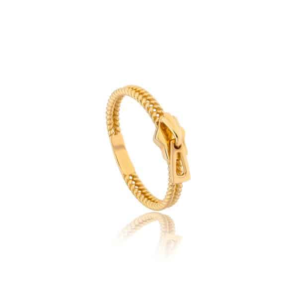 Golden Zip 18K Gold Ring