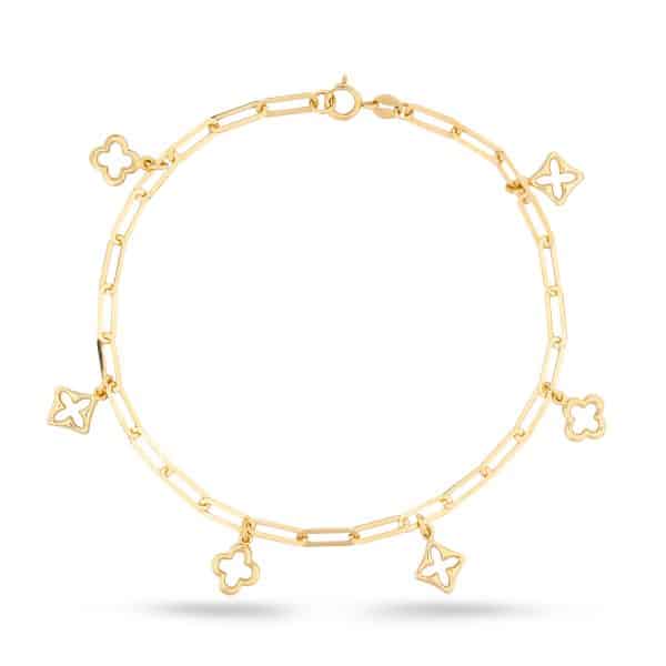 Charm Link 18K Gold Bracelet