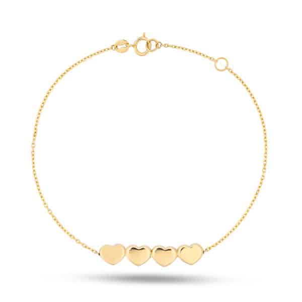 Hearts in Harmony 18K Gold Bracelet