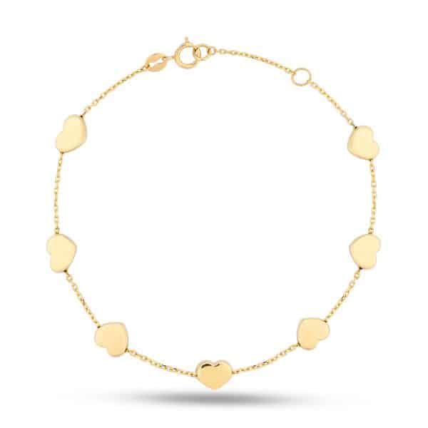 Endless Hearts 18K Gold Bracelet