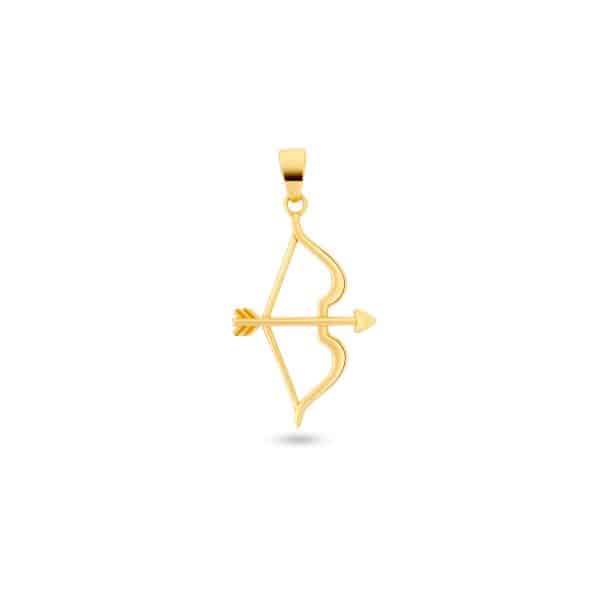 Arrow & Bow 18K Gold Pendant
