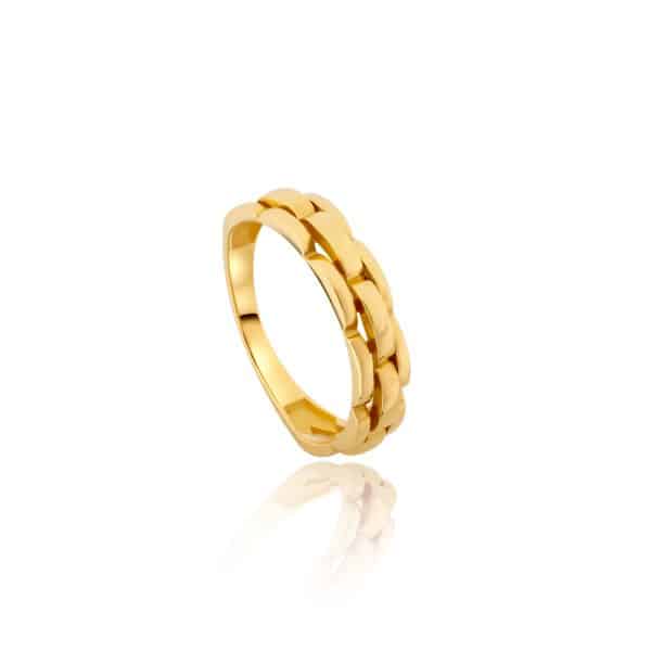 Sculpted Edge 18K Gold Ring
