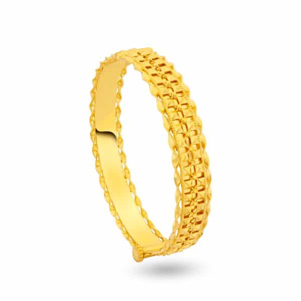 Lattice Glow 21K Gold Bangle