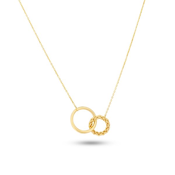 Interlocked Double Ring Necklace