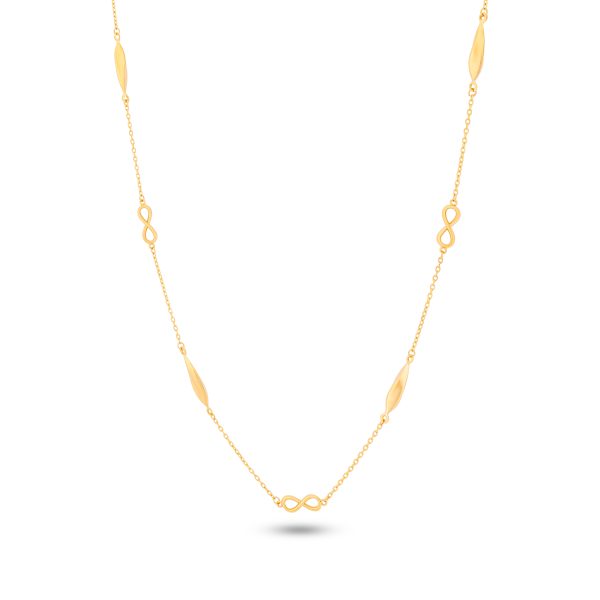 Infinity Leaf Bead Necklace