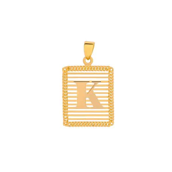 K Initial 18K Gold Pendant