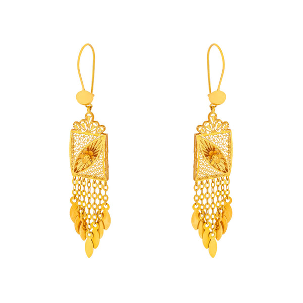 chandelier earrings gold