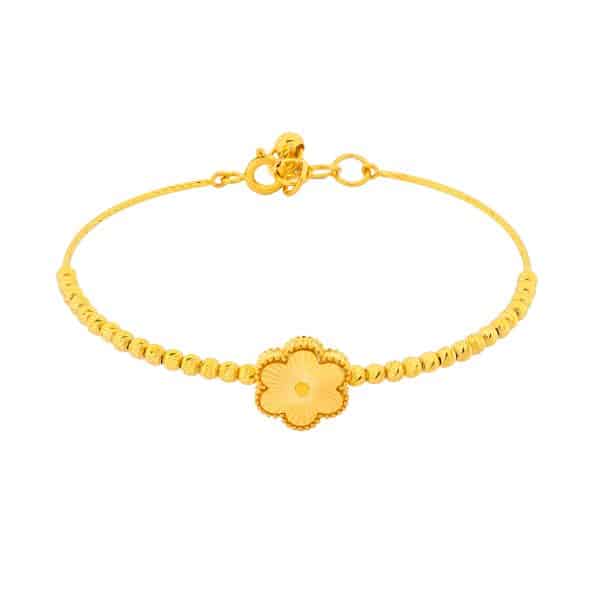 Blossom Bud 21K Gold Kids Bracelet