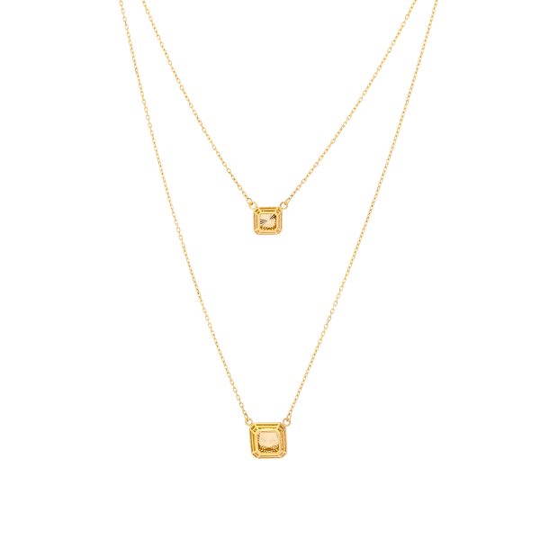 Double Citrine Echo Necklace