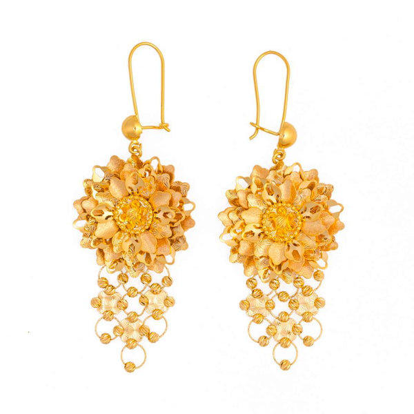 Diyara 21K Yellow Gold Earring