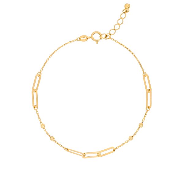 Lavin 18K Gold Figaro Bracelet