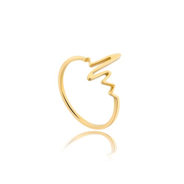 Lavin 18K Gold HeartBeat Ring