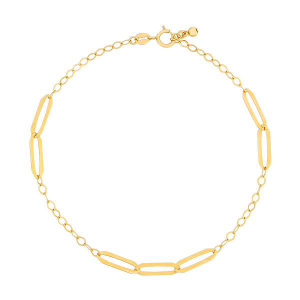 Lavin 18K Gold Paper Clip Bracelet