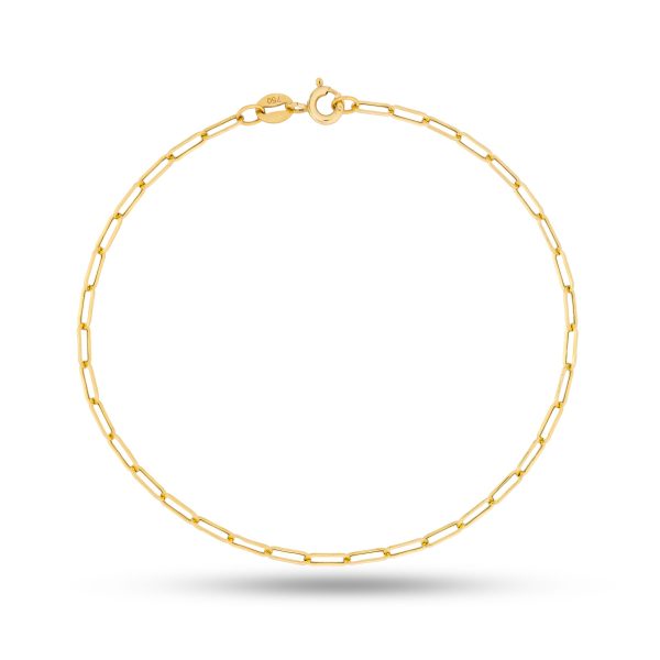 Lavin 18K Gold Paper Clip Bracelet