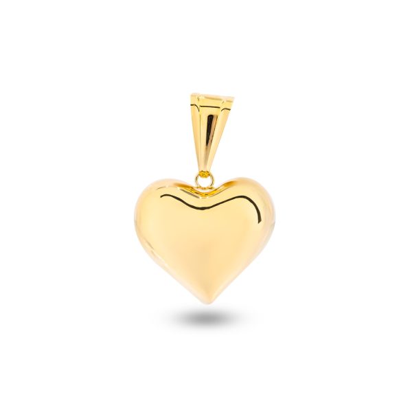 Lavin 18K Gold Puffed Heart Pendant