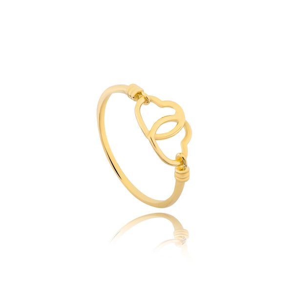 Lavin 18K Gold Twin Hearts Ring