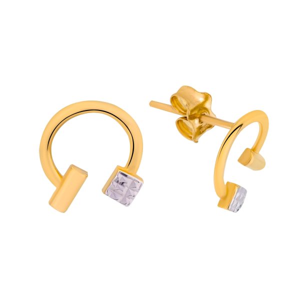 Lavin 18K Yellow Gold Geometric Earrings